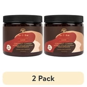2 pack As I Am Cleansing Conditioner for Dry Curly Hair Moisture and Detangling Co Wash 16 oz with Saw Palmetto, Castor Oil, Phytosterols