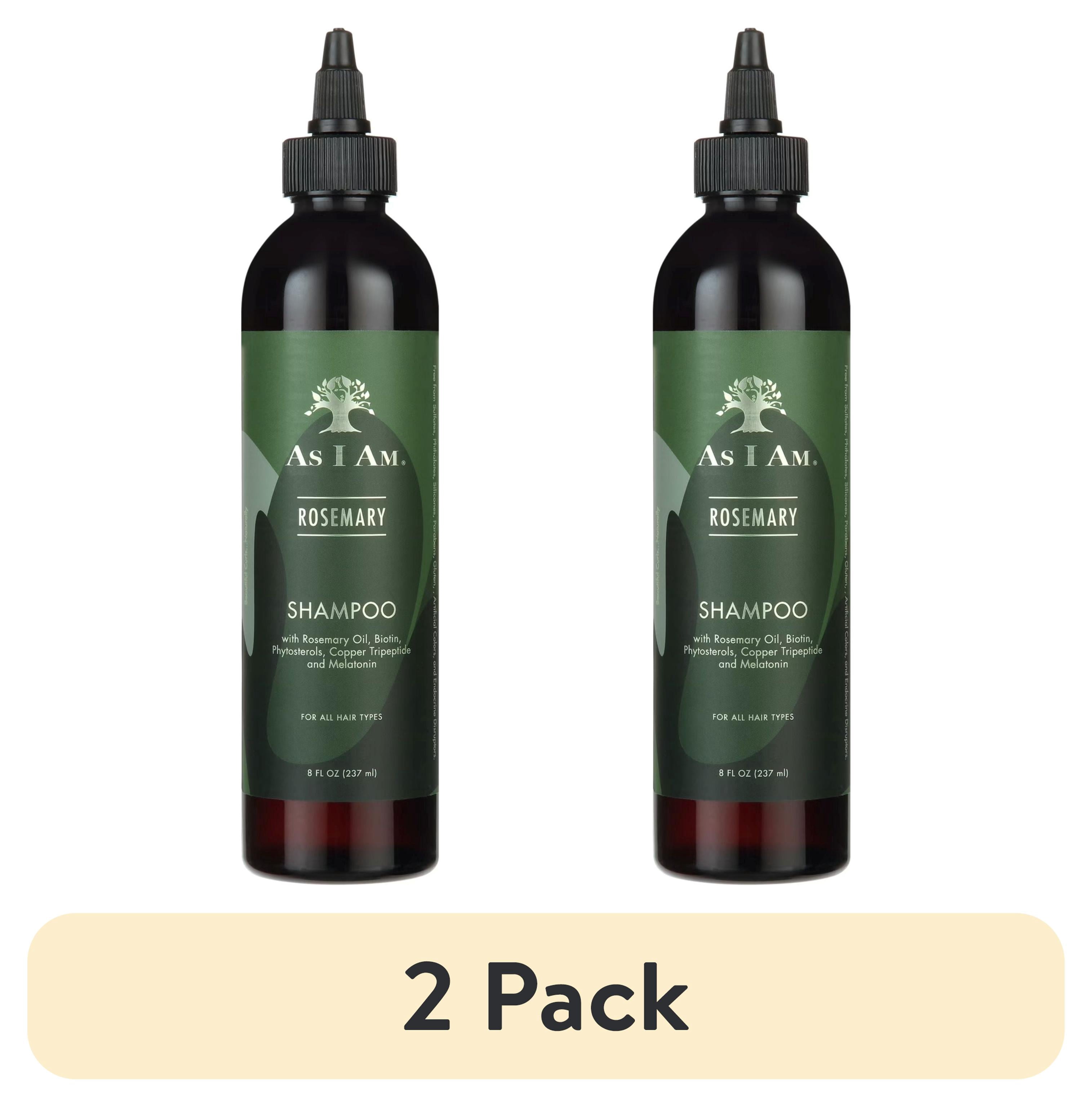 (2 pack) As I Am Rosemary Shampoo 8 fl. oz., All Hair Type, Moisturizing, Unisex