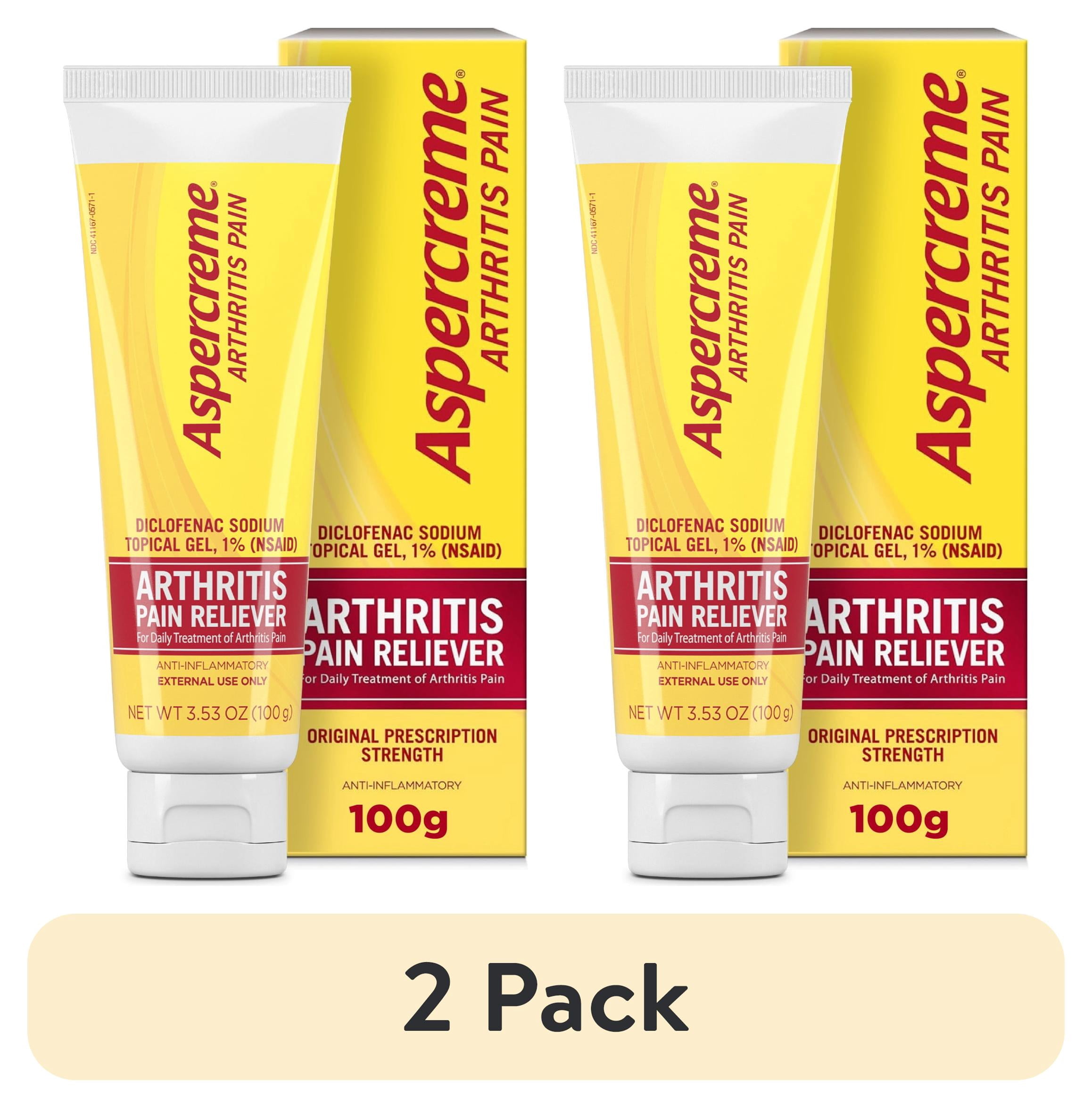 (2 pack) Aspercreme Arthritis Pain Relief Gel for Arthritis & Joint Pain, Non-steroidal Anti-inflammatory Topical Gel With Max-Strength Diclofenac Sodium, 100 g