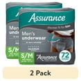thumbnail image 1 of (2 pack) Assurance Men's Incontinence Underwear, Small / Medium, Maximum Absorbency, 72 Count, 1 of 10