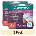 thumbnail image 1 of (2 pack) Assurance Women's Overnight Incontinence & Postpartum Underwear, XL , Ultimate Absorbency (16 Count), 1 of 11