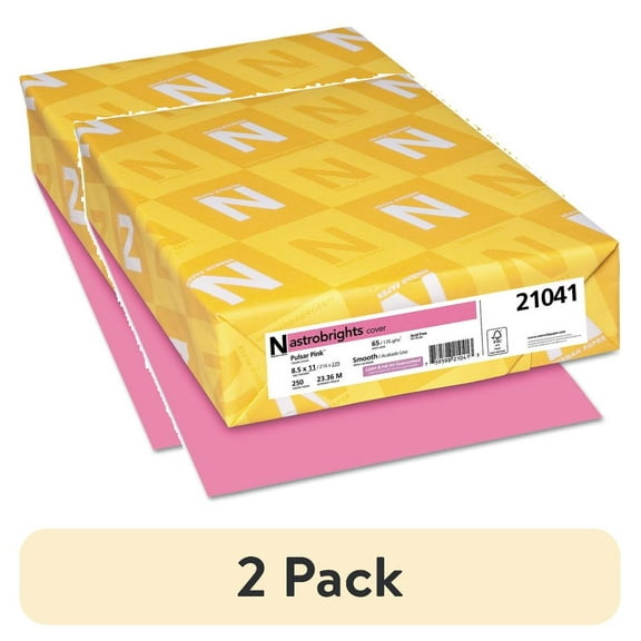 Astrobrights Color Cardstock, Pulsar Pink, 8.5" x 11", 250 Count