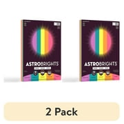 (2 pack) Astrobrights Colored Paper, 8.5" x 11", 24 lb./89 Gsm, Tropical Assortment, 100 Sheets