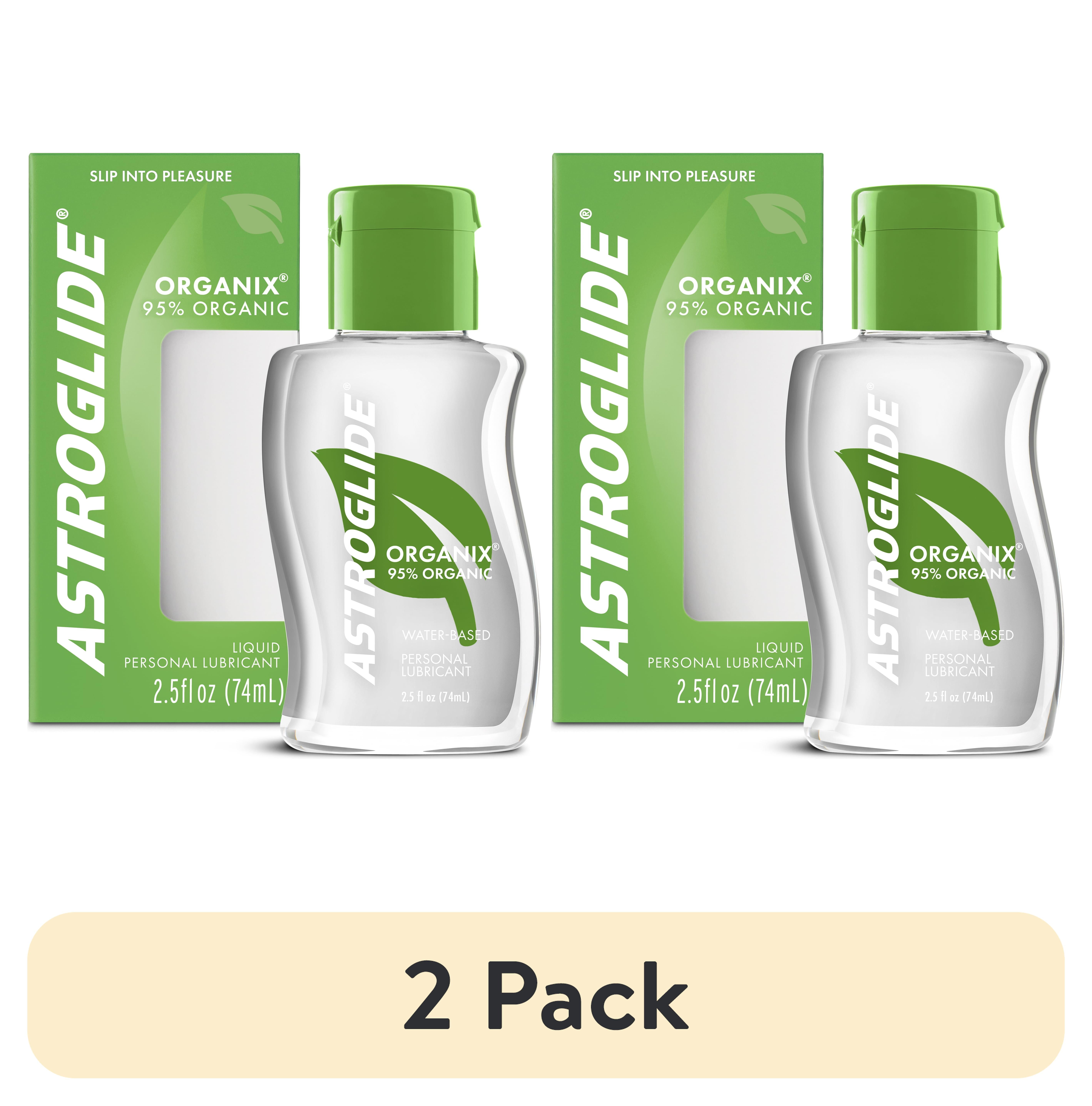 2 pack) Astroglide Organix Liquid, Water Based Personal Lubricant, 2.5 oz