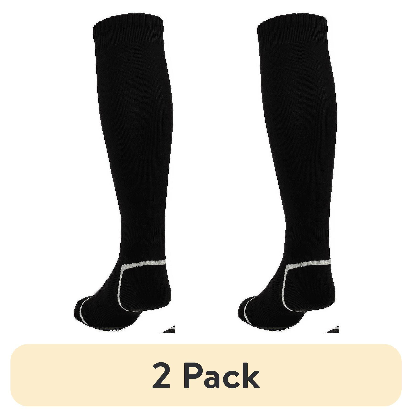 (2 pack) Athletic Works 1 Pack Soccer Sock Large Black