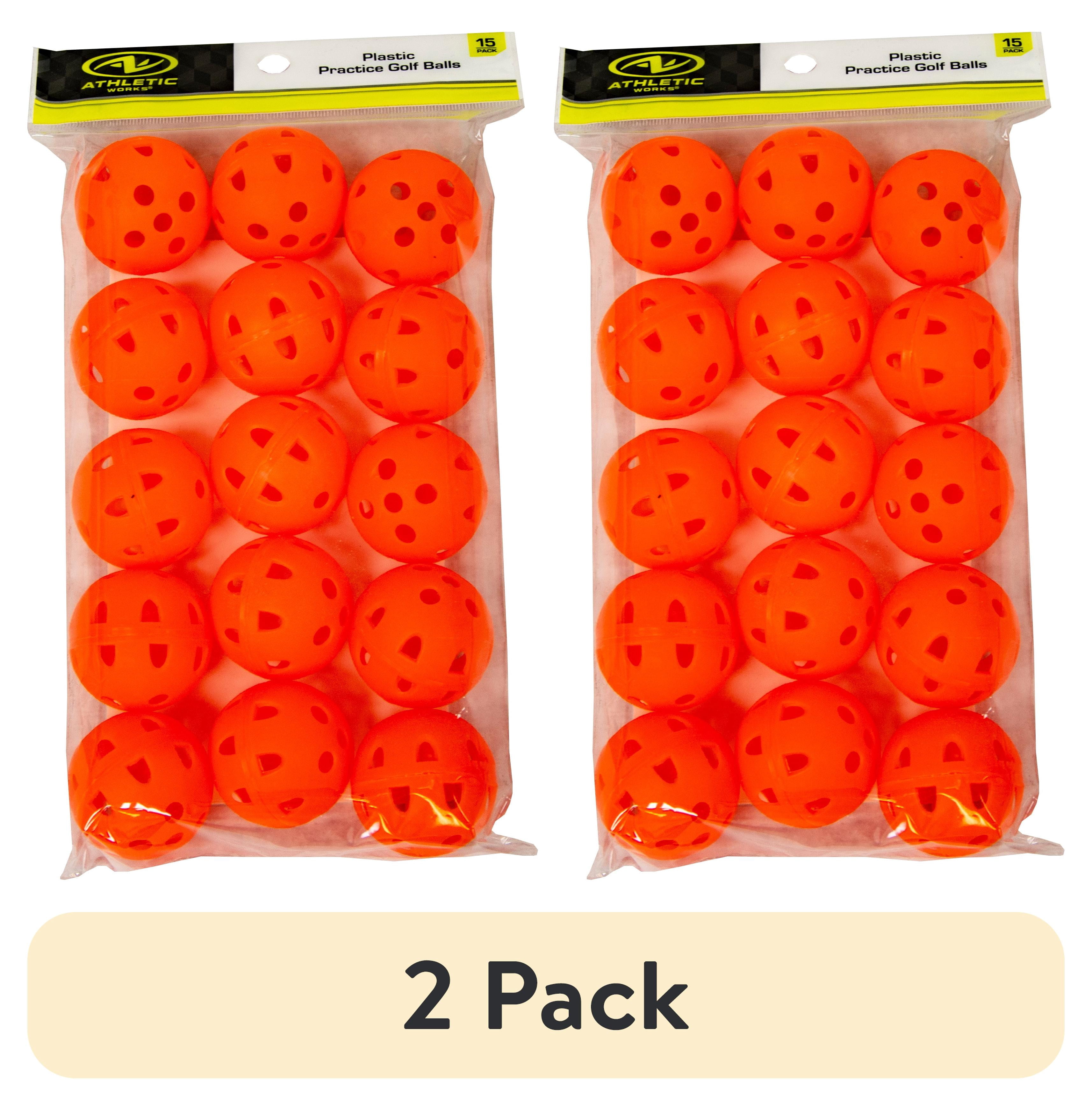 (2 pack) Athletic Works 15Pk Practice Golf Balls Orange
