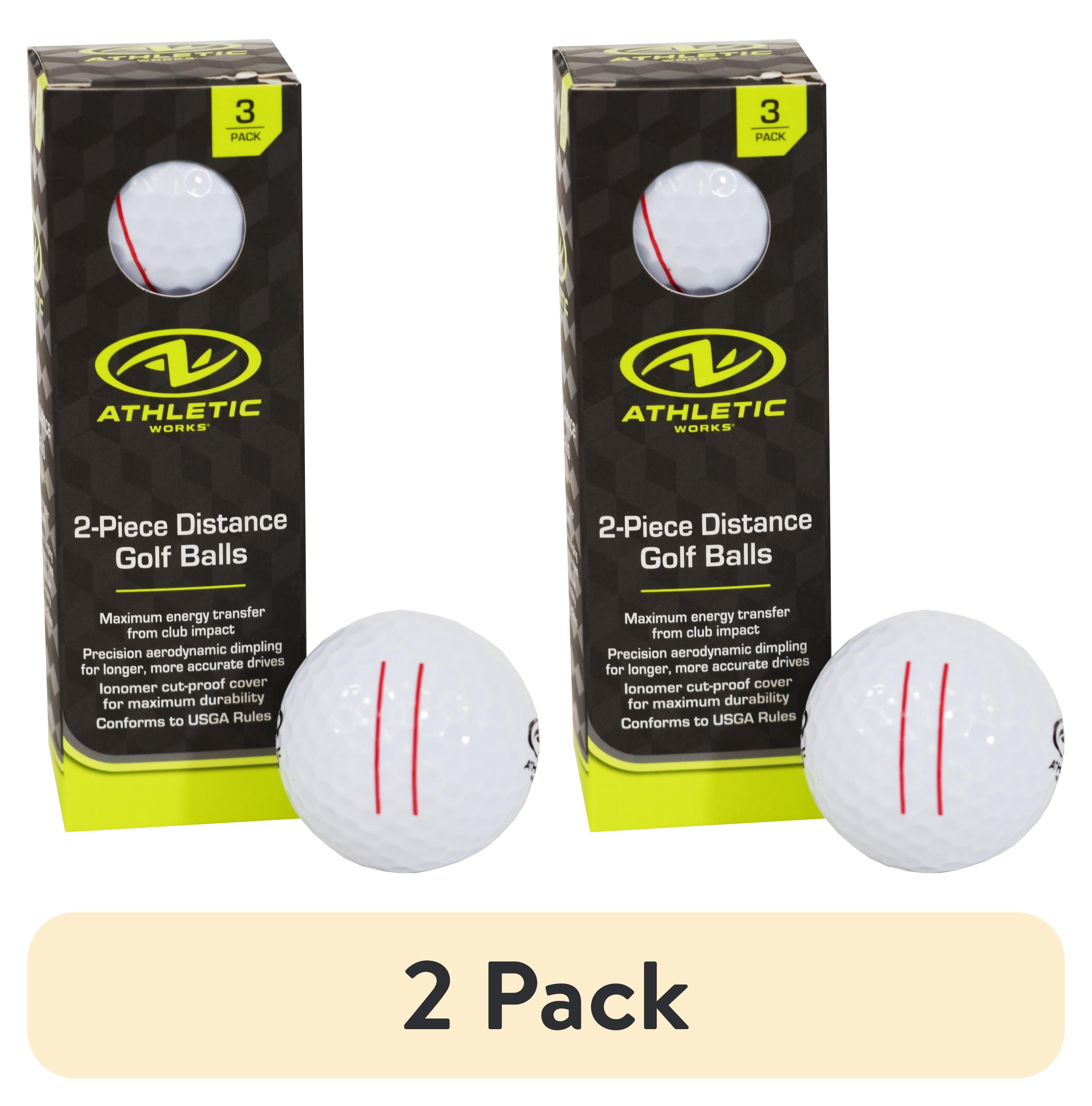 (2 pack) Athletic Works 2-Piece Distance Golf Balls (3-Pack Sleeve)