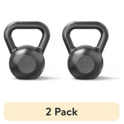 2 pack Athletic Works 30lb Kettlebell, Casting Iron, Durable Hammertone Finish, Black