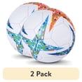 thumbnail image 1 of (2 pack) Athletic Works 6-inch Mini Size 1 Recreational Soccer Ball, Blue/Orange, 1 of 11