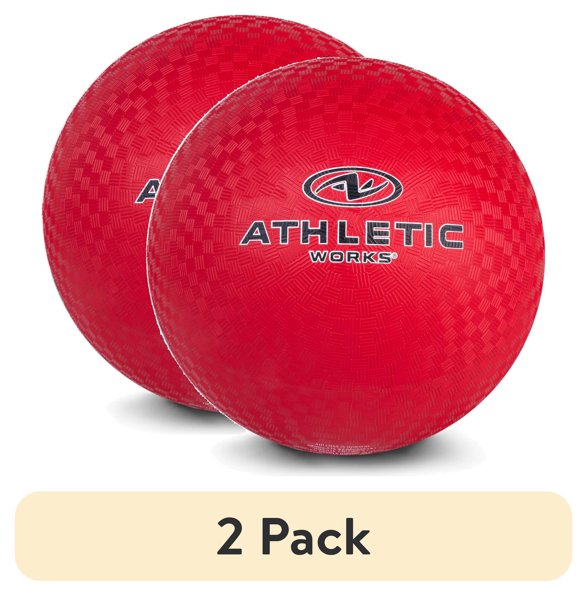 (2 pack) Athletic Works Red 8.5-inch Playground Ball for Kickball and Other Outdoor Fun