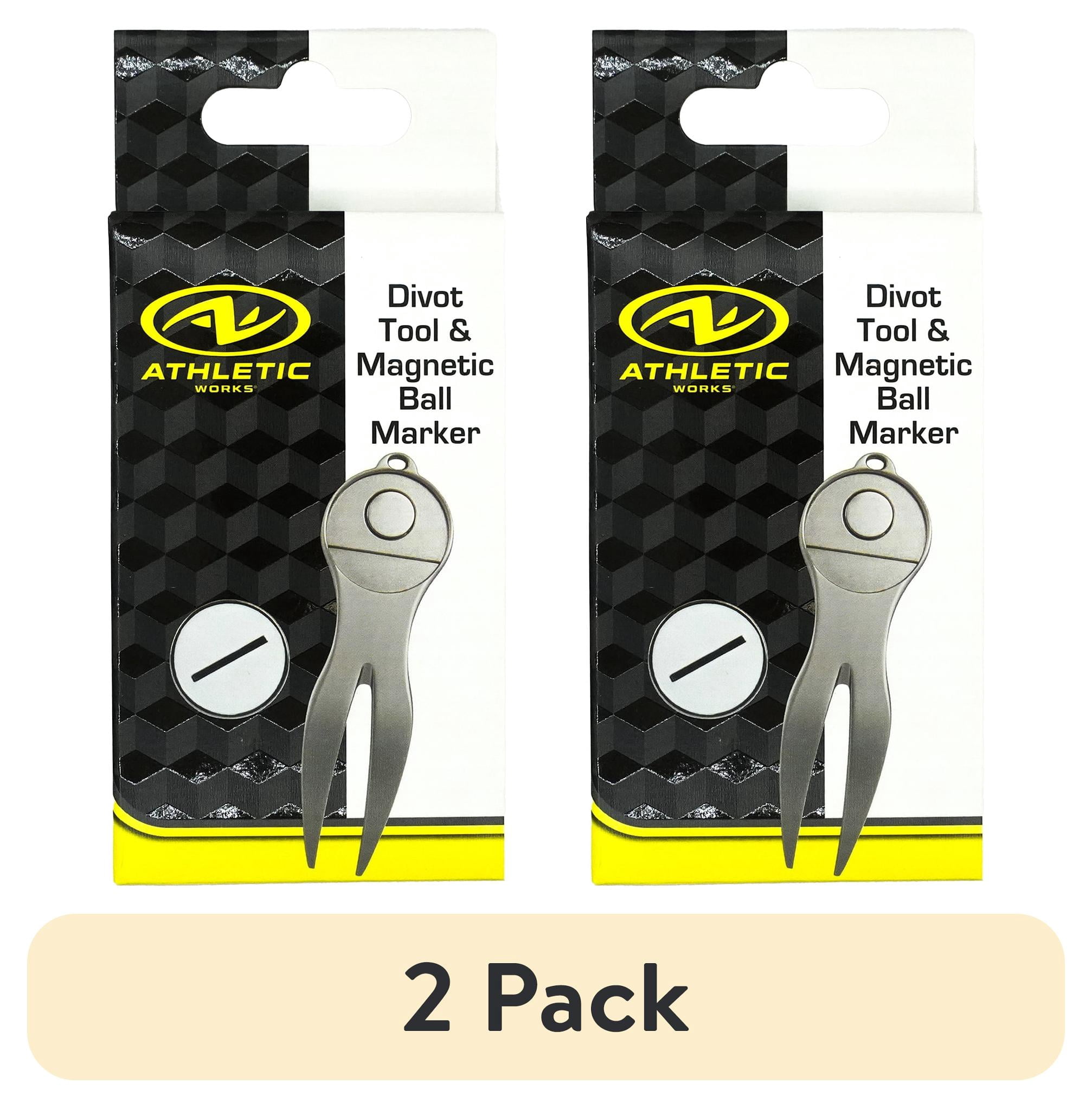 (2 pack) Athletic Works Divot Tool & Magnetic Ball Marker