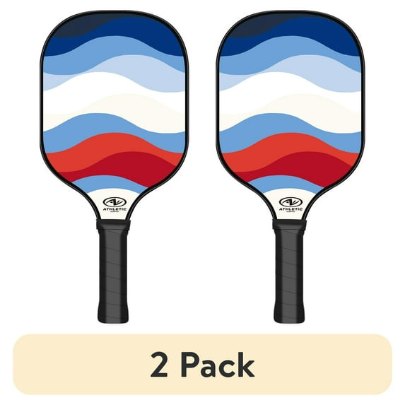 (2 pack) Athletic Works Fiberglass Pickleball Paddle, Americana