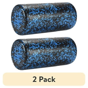 (2 pack) Athletic Works High Density Foam Roller, 13" Length, Blue/Black
