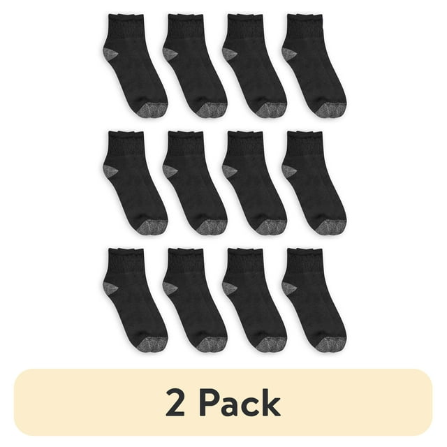 (2 pack) Athletic Works Men's Big and Tall Ankle Socks 12 pack