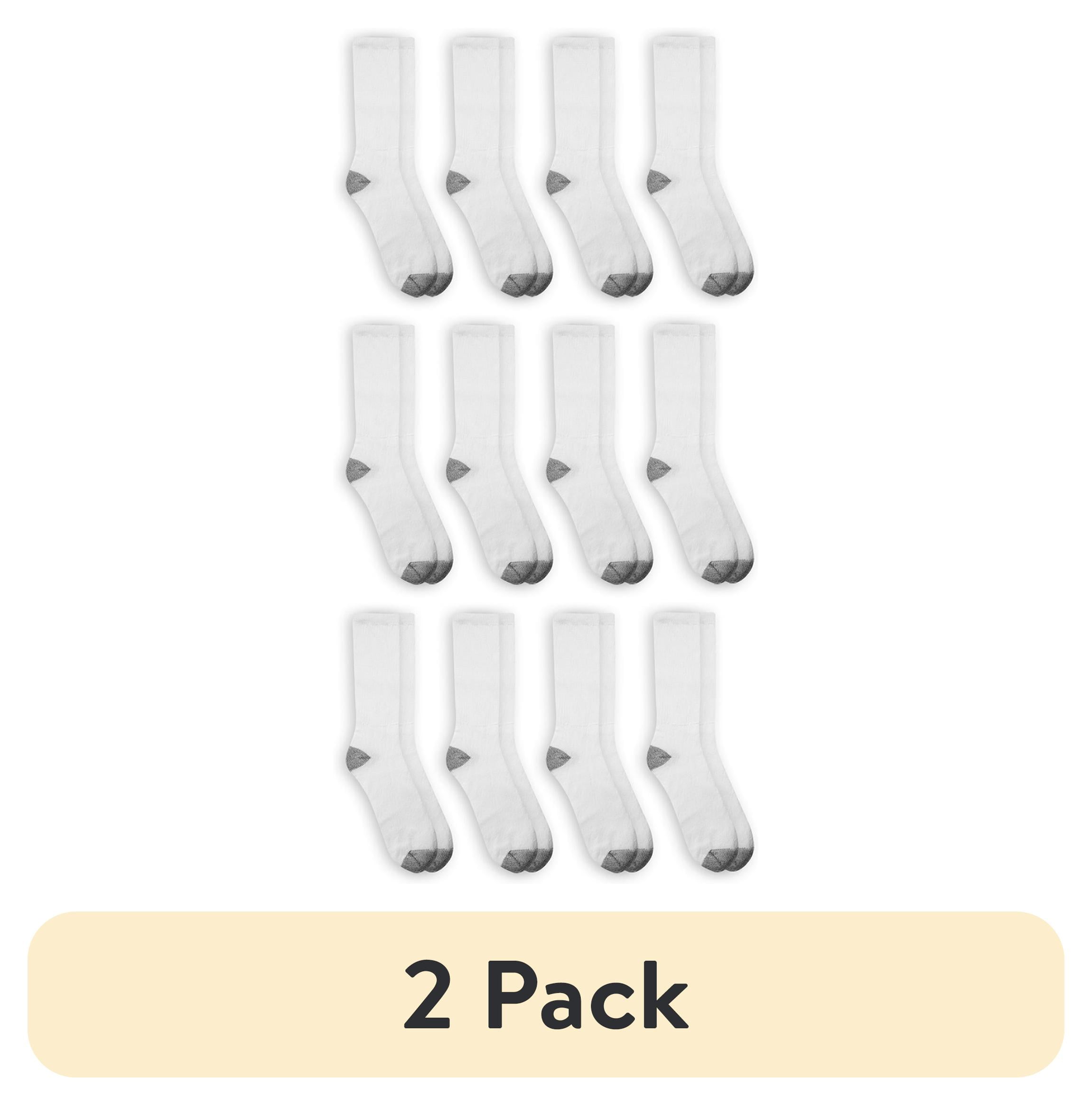 (2 pack) Athletic Works Men's Crew Socks 12 Pack