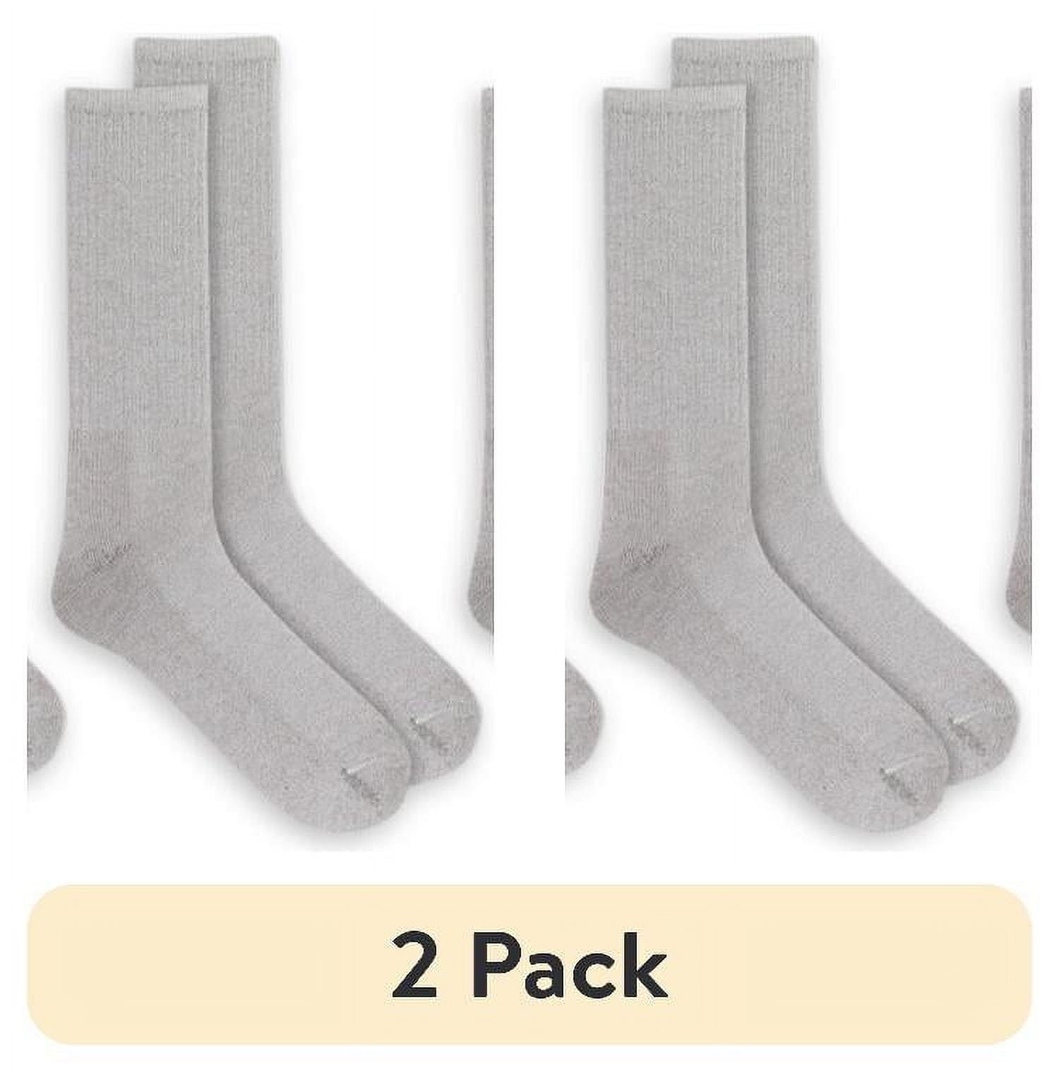 (2 pack) Athletic Works Men's Recycled Crew Socks 12 Pair Pack