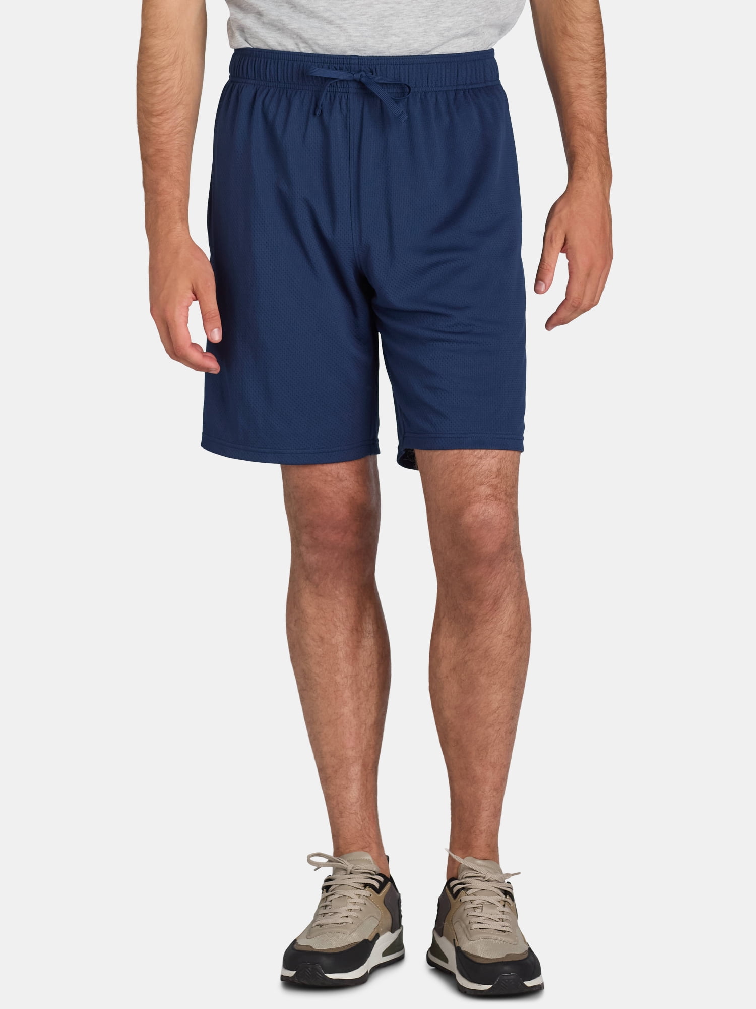 (2 pack) Athletic Works Men's and Big Men's Active Mesh Shorts, 9" Inseam, Sizes XS-5XL