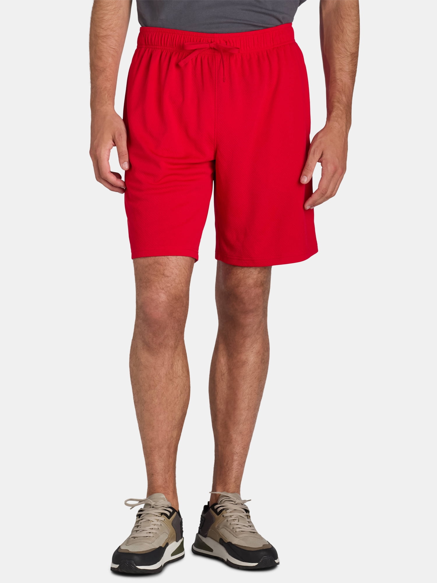 (2 pack) Athletic Works Men's and Big Men's Active Mesh Shorts, 9" Inseam, Sizes XS-5XL