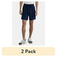 thumbnail image 1 of (2 pack) Athletic Works Men's and Big Men's Mesh Shorts, 7" Inseam, Sizes S-5XL, 1 of 6