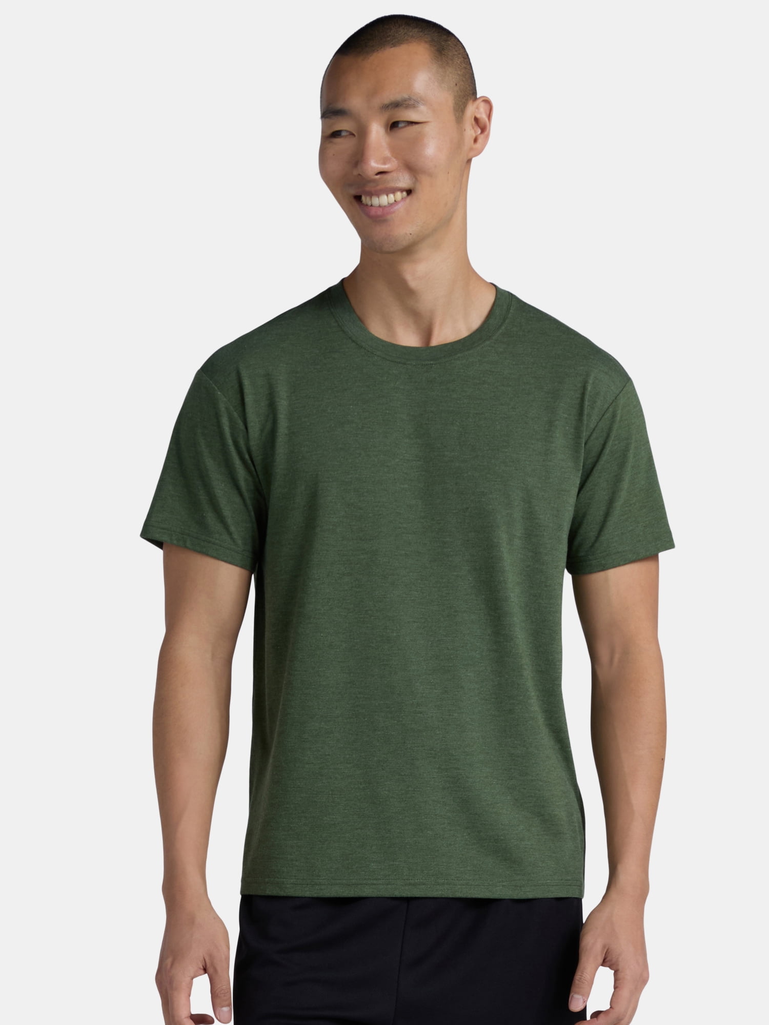 (2 pack) Athletic Works Men's and Big Men's Tri Blend Tee, Sizes XS ...