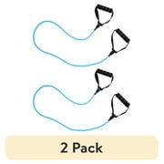 (2 pack) Athletic Works Resistance Tube Exercise Band, Light Resistance, Blue
