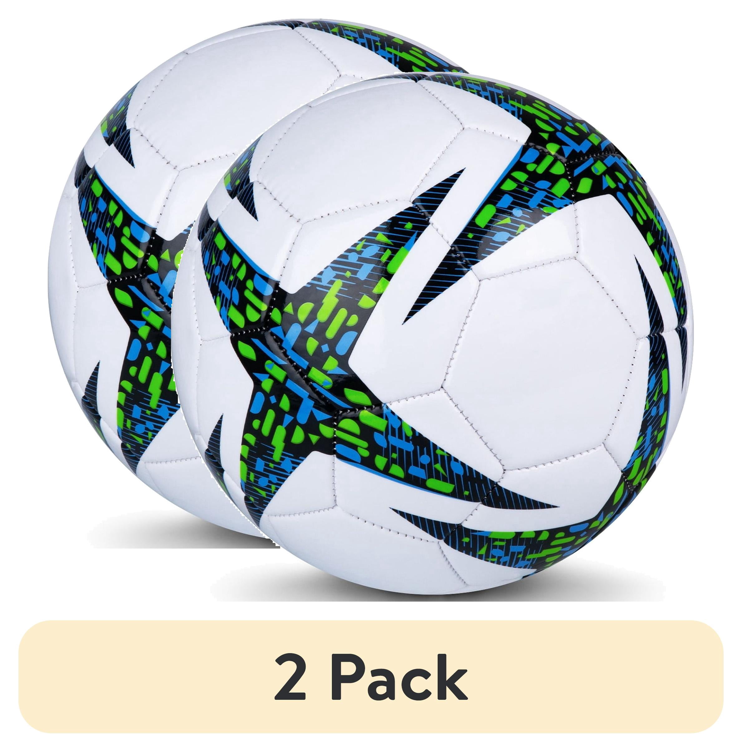 (2 pack) Athletic Works Size 5 Soccer Ball, Blue