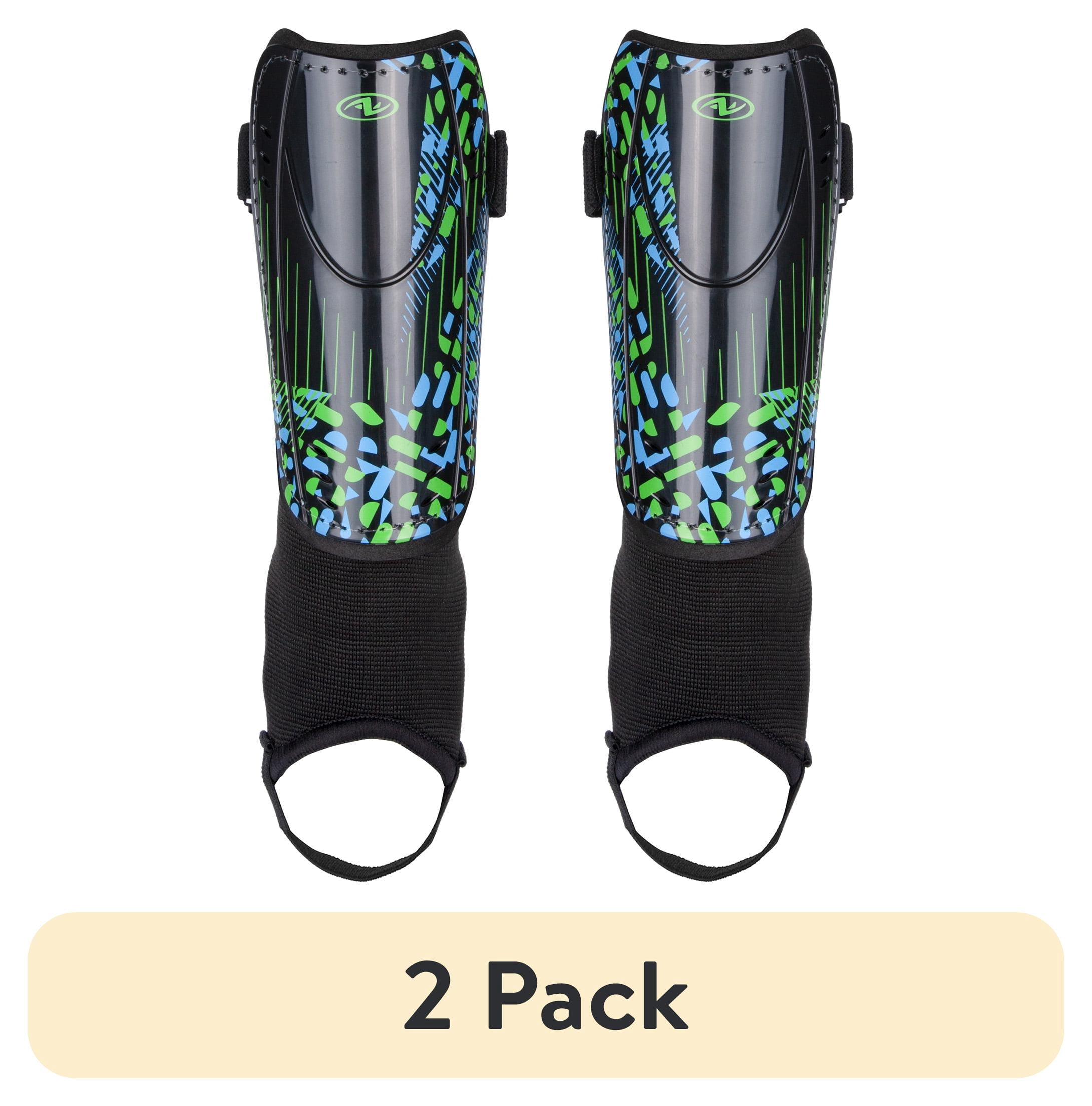 2 pack) Athletic Works XS Soccer Shin Guards for Kids, Durable PP