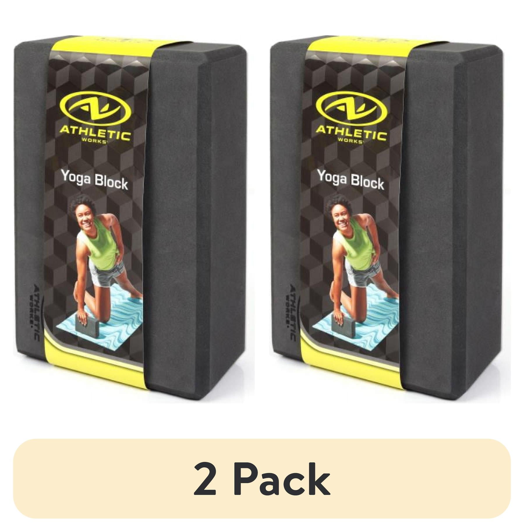 Athletic Works Yoga Block 2 Pack 9x6x3 in Dark Gray EVA Foam ...
