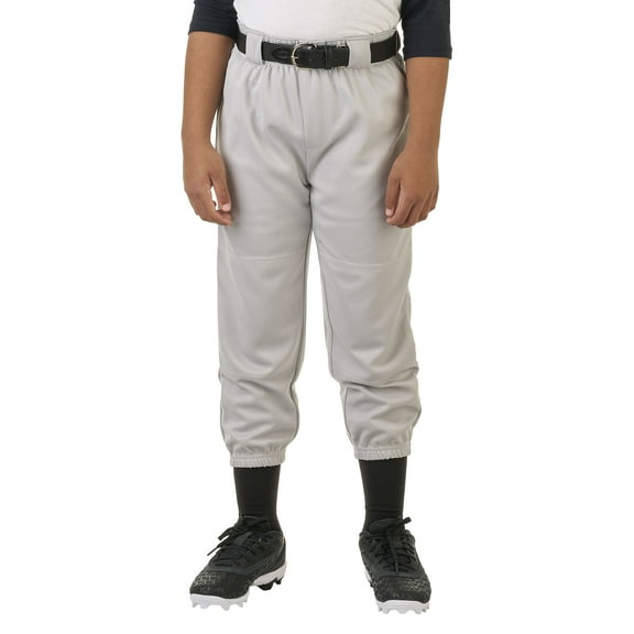 (2 pack) Athletic Works Youth Unisex Baseball/Softball Pants, Size S, Gray