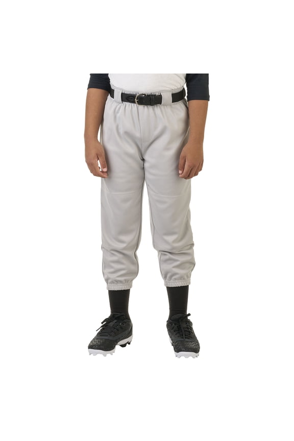 (2 pack) Athletic Works Youth Unisex Baseball/Softball Pants, Size S, Gray
