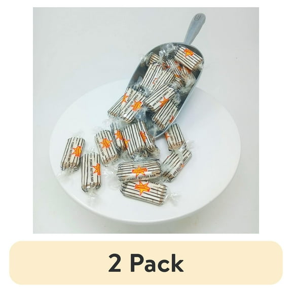 (2 pack) Atkinson Wrapped Bulk Candy Bars, Peanut Butter, 1 Pound