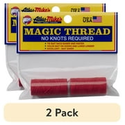 (2 pack) Atlas Mike's Magic Thread for Easy Bait Securing, Red, 2 Pack, Monofilament Fishing Line