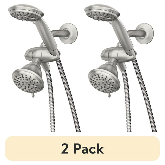 (2 pack) Attune 8-spray 4 in. Shower Head with Handheld Spray Combo in Spot Resist Brushed Nickel