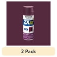 thumbnail image 1 of (2 pack) Aubergine, Rust-Oleum American Accents 2X Ultra Cover Satin Spray Paint-376184, 12 oz, 1 of 12