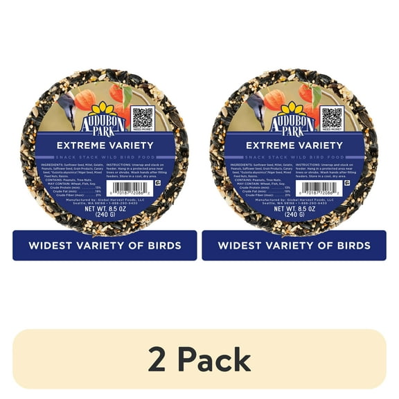(2 pack) Audubon Park Extreme Snack Stack Wild Bird Food, Dry, 1 Count per Pack, 8.5 oz.