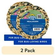 (2 pack) Audubon Park Mealworm Snack Stack Wild Bird Food, Dry, 1 Count per Pack, 7 oz.