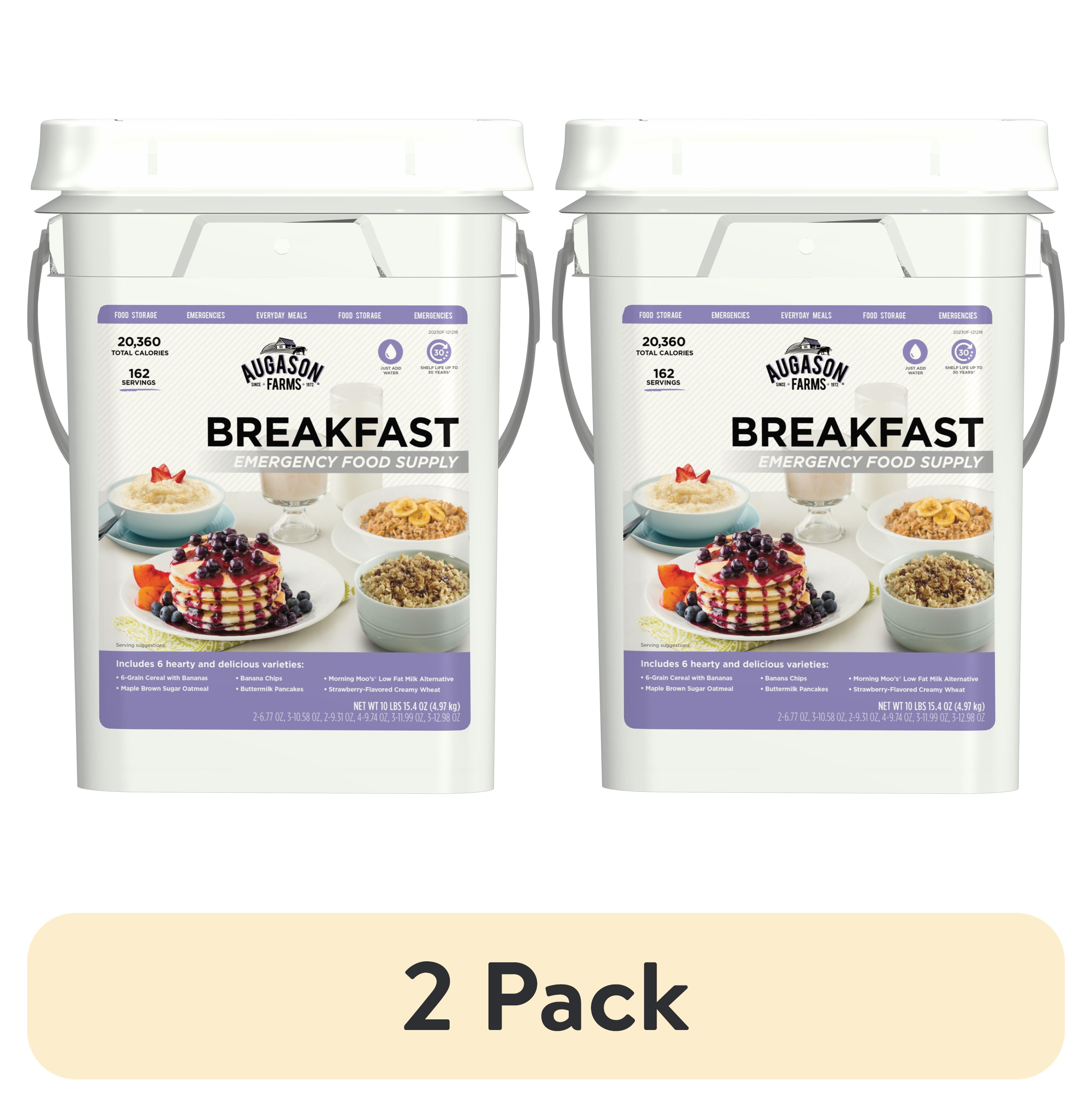 (2 pack) Augason Farms Breakfast Emergency Food Supply, 6 Varieties