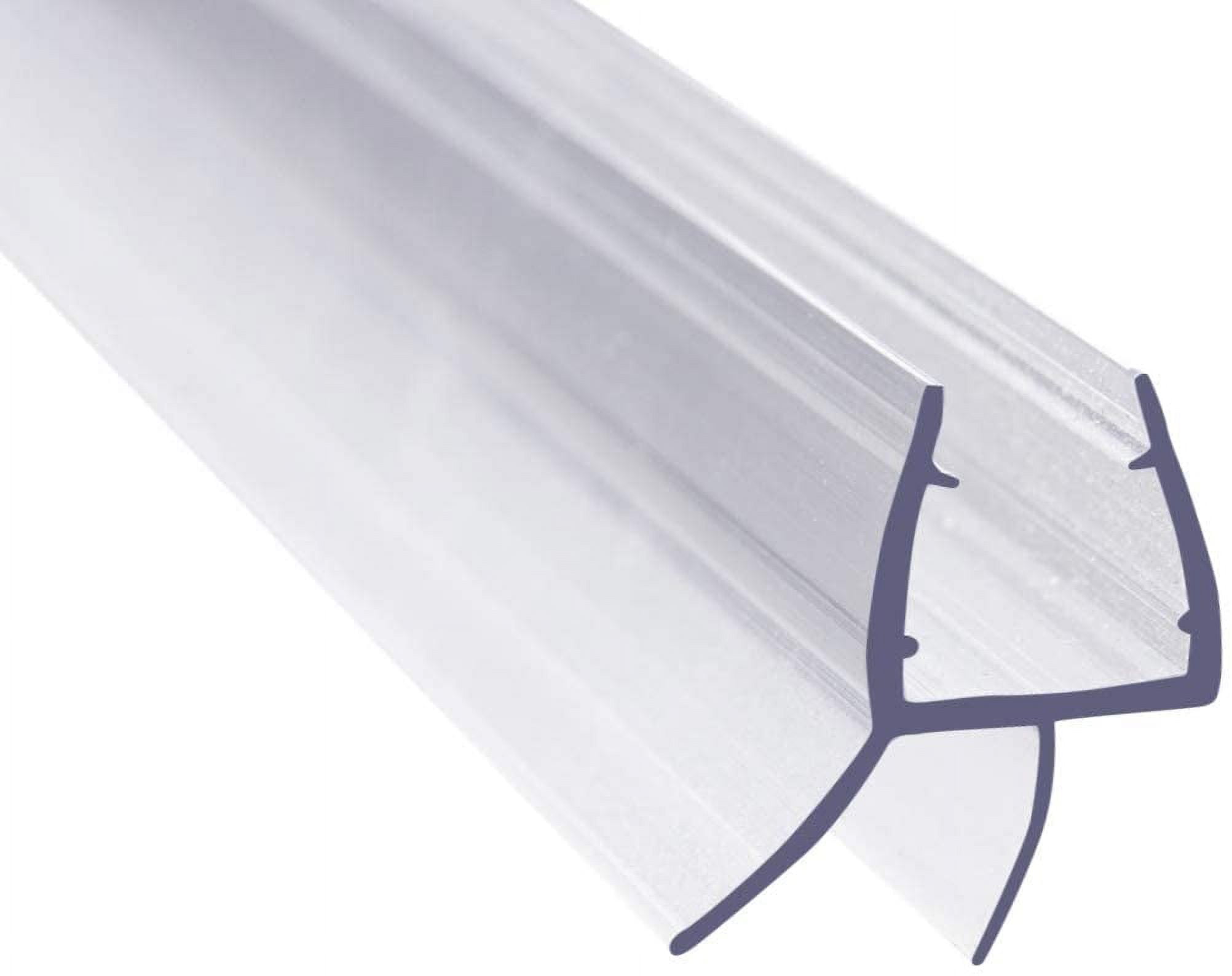 2-pack - Aulett Home Frameless Shower Door Bottom Seal with Drip Rail - 3/8" x 36" Sweep - Glass Door Seal Strip to Stop Shower Leaks