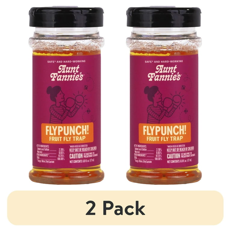 2 pack) Aunt Fannie's FlyPunch Fruit Fly Trap, 6.0 Fluid Ounce