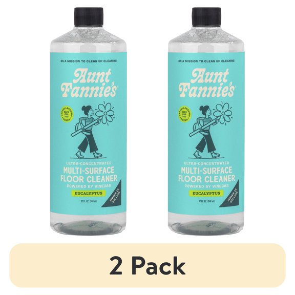 (2 pack) Aunt Fannies Ultra Concentrated Floor Cleaner, Eucalyptus, 32 oz