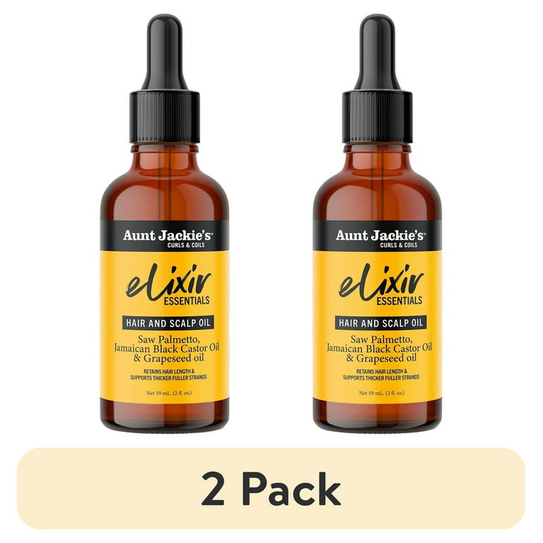2 pack) Aunt Jackie's Curls & Coils Elixir Essentials Saw Palmetto