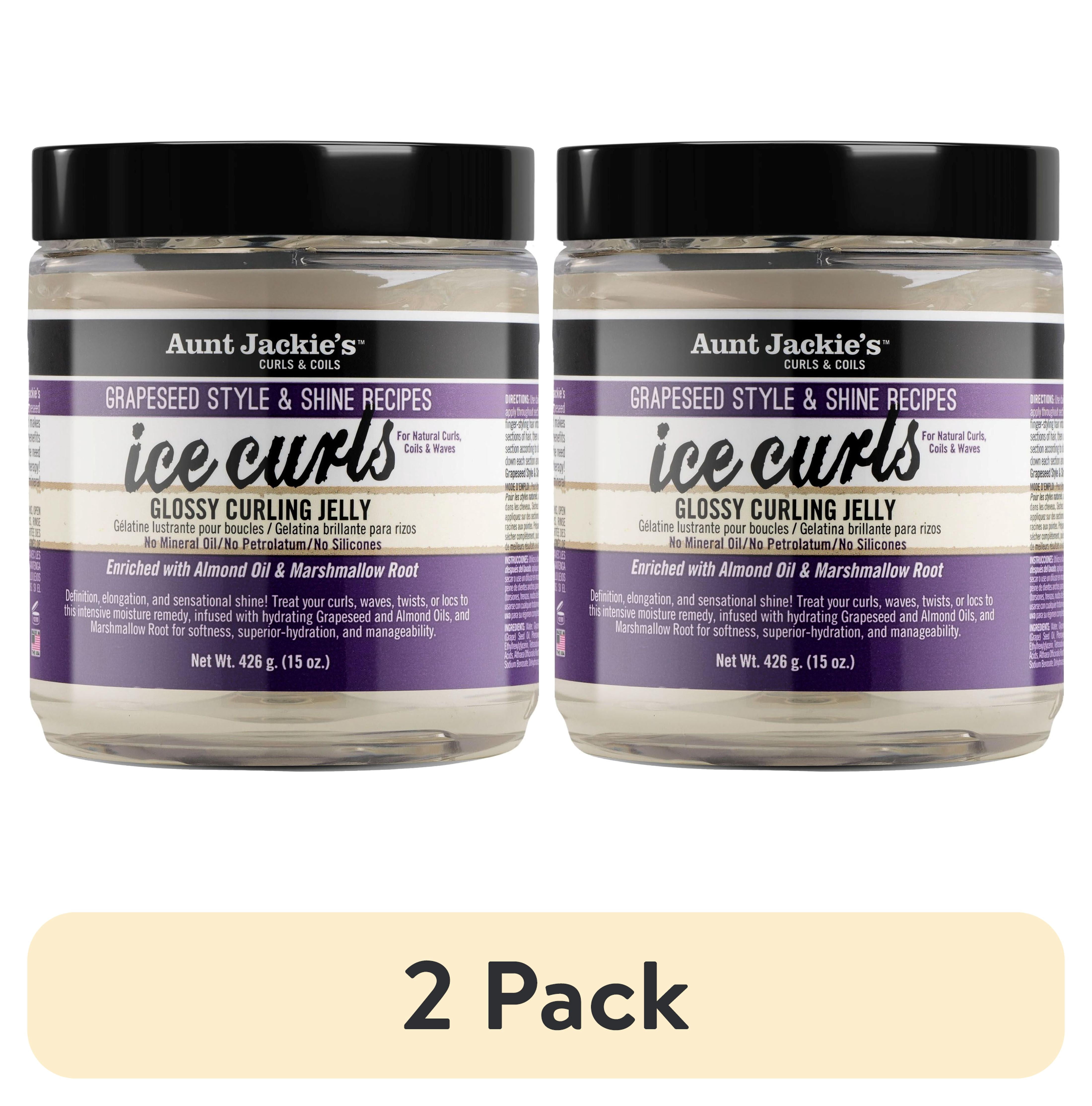 2 pack) Aunt Jackie's Curls & Coils Grapeseed Ice Curls Glossy
