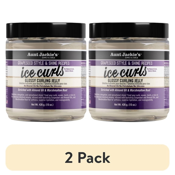 (2 pack) Aunt Jackie's Grapeseed Ice Curls Curling Gel, 15 oz.