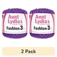thumbnail image 1 of (2 pack) Aunt Lydia's Fashion Crochet Thread Size 3 Purple 150 Yards Cotton, 1 of 3
