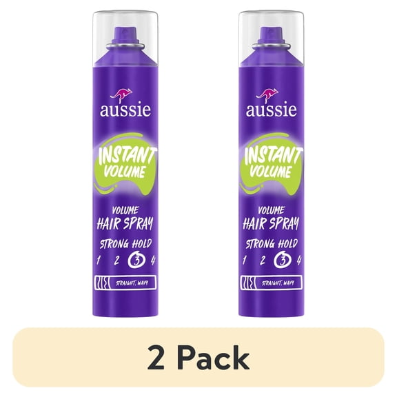 (2 pack) Aussie Instant Volume Hair Spray for Wavy and Straight Hair, 10 oz Unisex