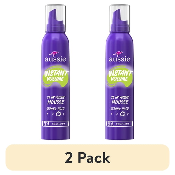 (2 pack) Aussie Instant Volume Mousse, 24-hour Volume Mousse, 6 oz