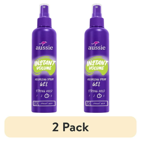 (2 pack) Aussie Instant Volume Volumizing Spray Gel for Wavy Hair, and Straight Hair, Unisex 5.7 fl oz