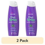 (2 pack) Aussie Miracle Waves Anti-Frizz Hemp Paraben-Free Conditioner, 12.1 fl oz