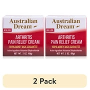 (2 pack) Australian Dream Arthritis Pain Relief Cream, for Muscle Aches or Back Pain, Over-the-Counter, 2 oz Jar
