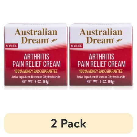 (2 pack) Australian Dream Arthritis Pain Relief Cream, for Muscle Aches or Back Pain, Over-the-Counter, 2 oz Jar